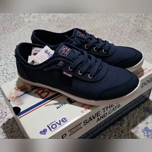 NIB Bobs for Skechers Navy Blue Memory Foam Sneakers